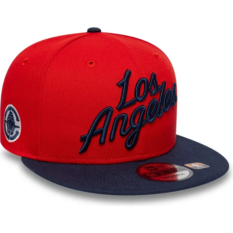 shapka-ploska-chervena-snapbek-9fifty-statement-na-los-angeles-clippers-nba-ot-new-era