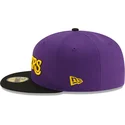 casquette-plate-violette-et-noire-ajustee-59fifty-statement-los-angeles-lakers-nba-new-era