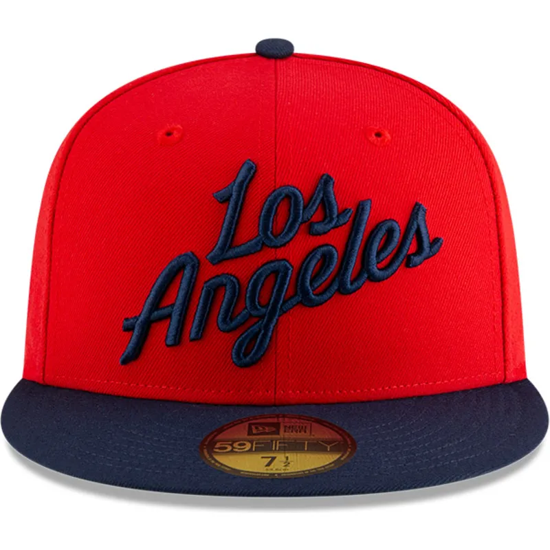 59fifty-statement-los-angeles-clippers-nba-new-era-rod-og-marinebla-justerbar-flad-kasket