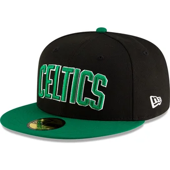 Sort og grøn fitted flat cap 59FIFTY Statement fra Boston Celtics NBA af New Era