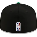 sort-og-gron-fitted-flat-cap-59fifty-statement-fra-boston-celtics-nba-af-new-era