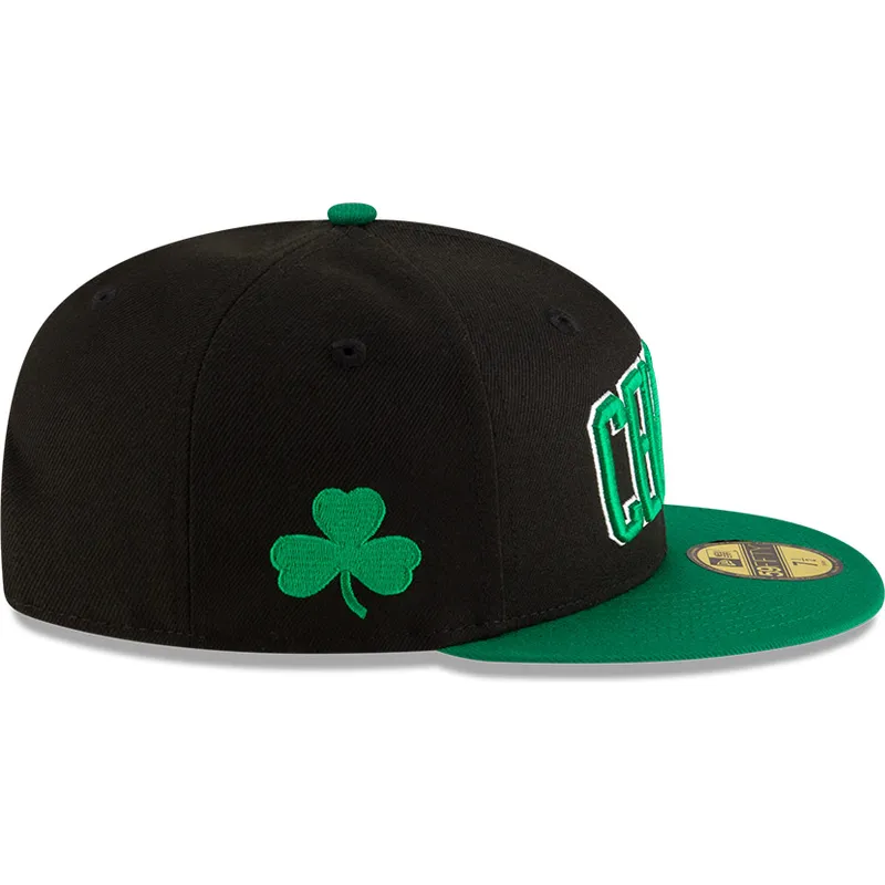 schwarze-und-grune-anliegende-flat-cap-59fifty-statement-der-boston-celtics-nba-von-new-era