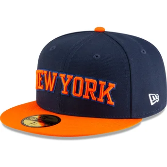 Шапка плоска тъмносин прилепнала 59FIFTY Statement на New York Knicks NBA от New Era