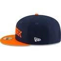 marineblaue-und-orangefarbene-anliegende-flat-cap-59fifty-statement-der-new-york-knicks-nba-von-new-era