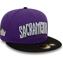 flad-violet-og-sort-fitted-kasket-59fifty-classic-fra-sacramento-kings-nba-fra-new-era