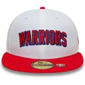 casquette-plate-blanche-et-rouge-ajustee-59fifty-classic-golden-state-warriors-nba-new-era