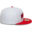 casquette-plate-blanche-et-rouge-ajustee-59fifty-classic-golden-state-warriors-nba-new-era