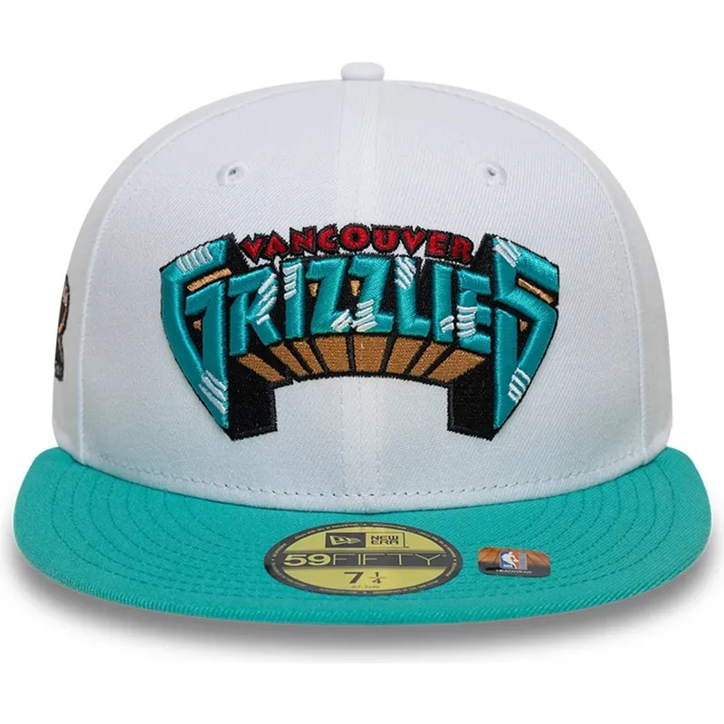 hvid-og-gron-fladskygget-59fifty-classic-memphis-grizzlies-nba-kasket-fra-new-era