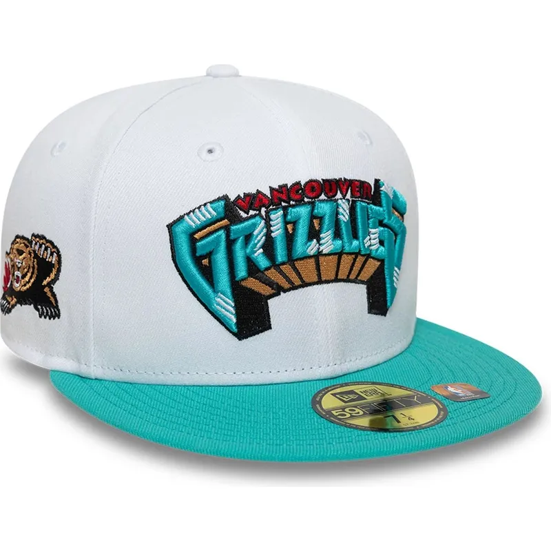 hvid-og-gron-fladskygget-59fifty-classic-memphis-grizzlies-nba-kasket-fra-new-era