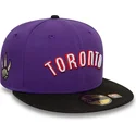 violette-und-schwarze-anliegende-59fifty-classic-flat-cap-der-toronto-raptors-nba-von-new-era