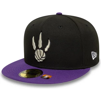 Schwarze und violette 59FIFTY Classic Fitted Cap der Toronto Raptors NBA von New Era