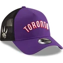new-era-a-frame-classic-toronto-raptors-nba-lila-und-schwarze-trucker-kappe