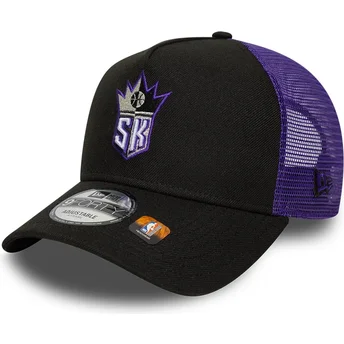 Casquette trucker noire et violette A Frame Classic Sacramento Kings NBA New Era