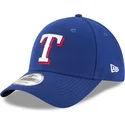 new-era-curved-brim-9forty-the-league-texas-rangers-mlb-blue-adjustable-cap