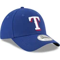 blaue-verstellbare-gebogene-kappe-9forty-the-league-der-texas-rangers-mlb-von-new-era