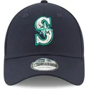 new-era-curved-brim-9forty-the-league-seattle-mariners-mlb-adjustable-cap-marineblau