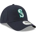 justerbar-marinebla-kurvet-kasket-9forty-the-league-fra-seattle-mariners-mlb-fra-new-era