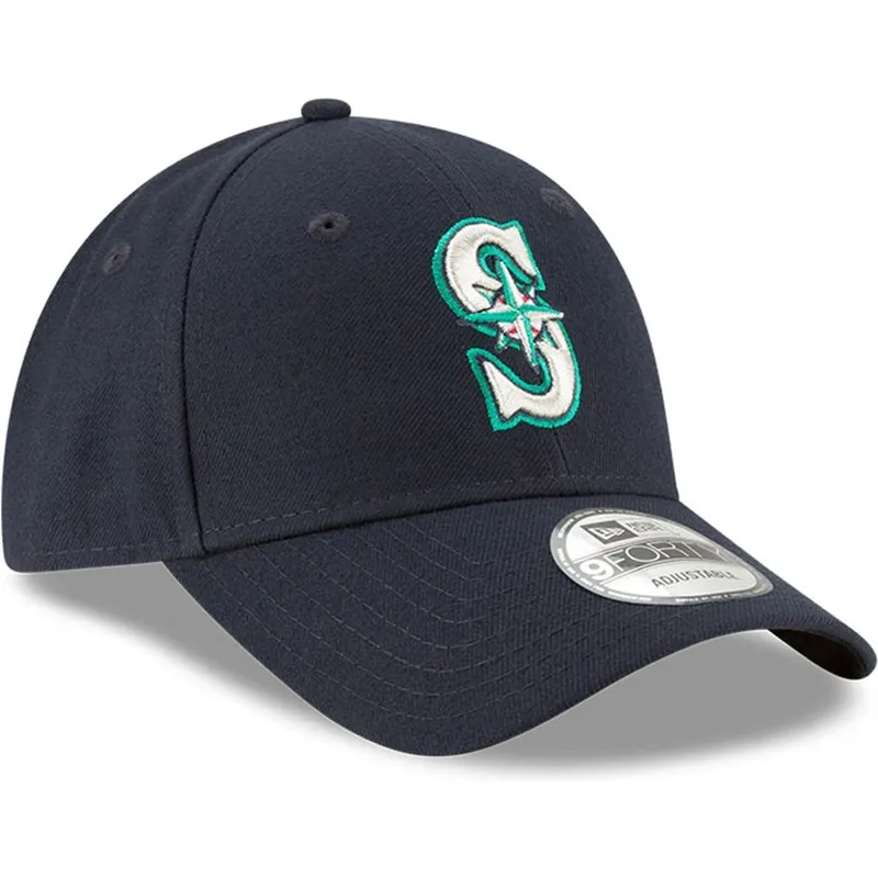 justerbar-marinebla-kurvet-kasket-9forty-the-league-fra-seattle-mariners-mlb-fra-new-era