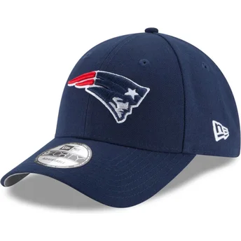 Тъмносиня извита регулируема шапка 9FORTY The League на New England Patriots NFL от New Era