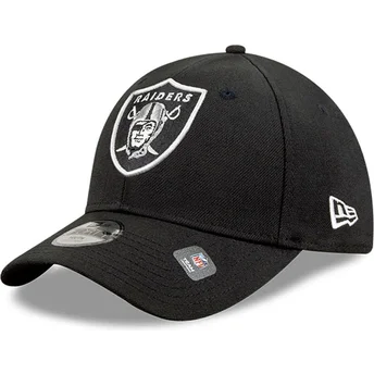 Черна извита регулируема шапка 9FORTY The League на Las Vegas Raiders NFL от New Era