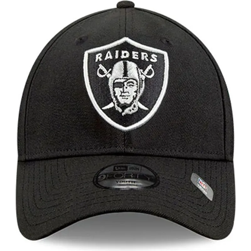 schwarze-verstellbare-gebogene-kappe-9forty-the-league-der-las-vegas-raiders-nfl-von-new-era