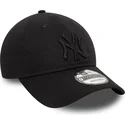 sort-justerbar-curved-kasket-med-sort-logo-9twenty-league-essential-fra-new-york-yankees-mlb-fra-new-era