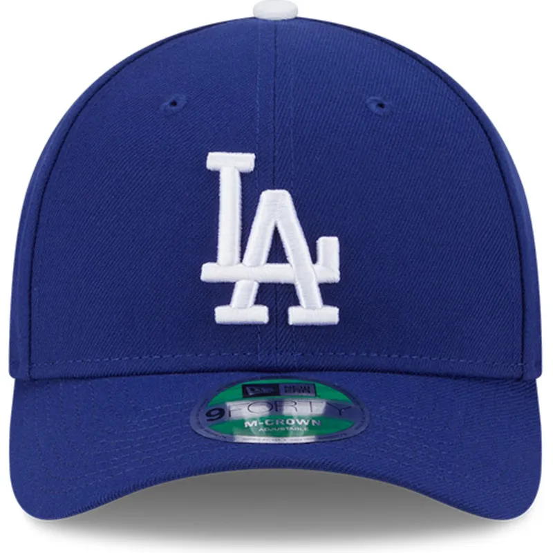 blaue-gebogene-snapback-kappe-9forty-m-crown-player-replica-der-los-angeles-dodgers-mlb-von-new-era