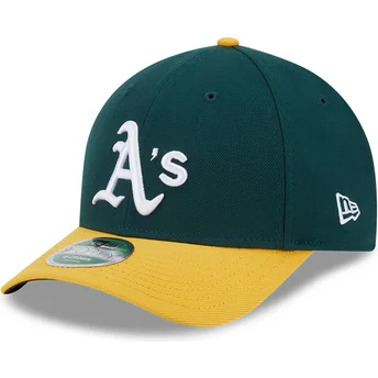 Gorra kurvet grøn og gul snapback 9FORTY M-Crown Player Replica fra Oakland Athletics MLB fra New Era