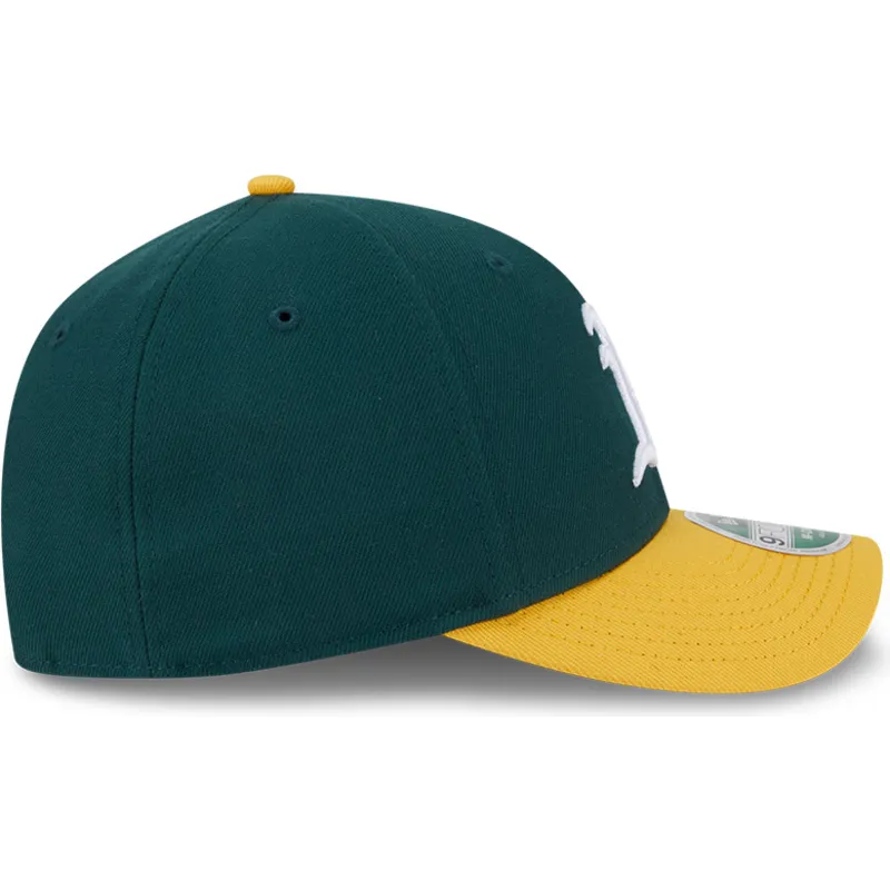 gorra-kurvet-gron-og-gul-snapback-9forty-m-crown-player-replica-fra-oakland-athletics-mlb-fra-new-era