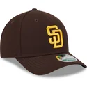 new-era-curved-brim-9forty-m-crown-player-replica-san-diego-padres-mlb-brown-snapback-cap