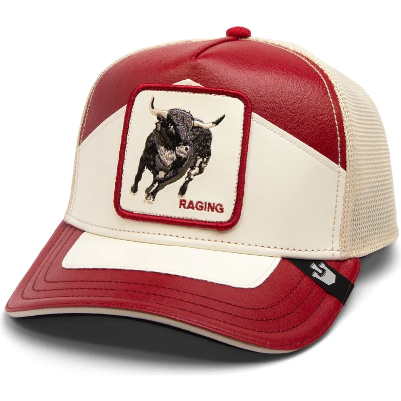 shapka-izvita-traker-chervena-snapbek-moto-lamba-raging-the-farm-ot-goorin-bros