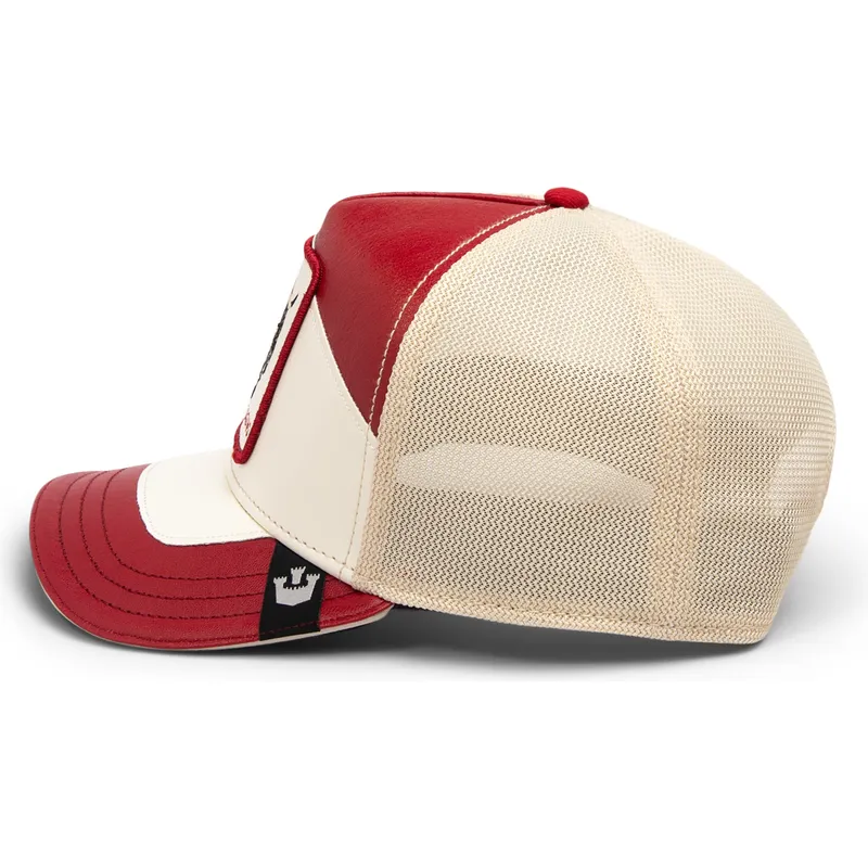 shapka-izvita-traker-chervena-snapbek-moto-lamba-raging-the-farm-ot-goorin-bros
