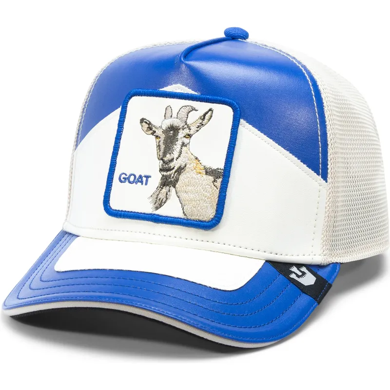 trucker-kasket-bla-og-hvid-ged-moto-lamba-goat-the-farm-fra-goorin-bros
