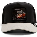gorra-trucker-schwarz-und-grau-schlange-mamba-shleather-snake-the-farm-von-goorin-bros