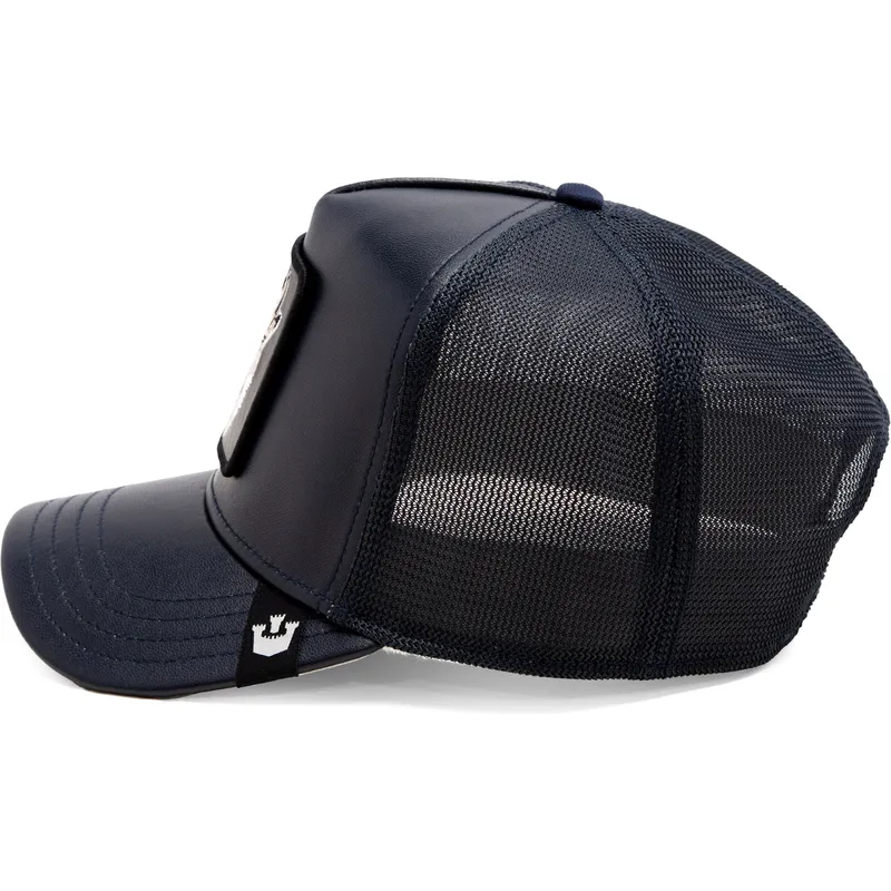 trucker-cap-marineblau-wolf-lone-shleather-wolf-the-farm-von-goorin-bros