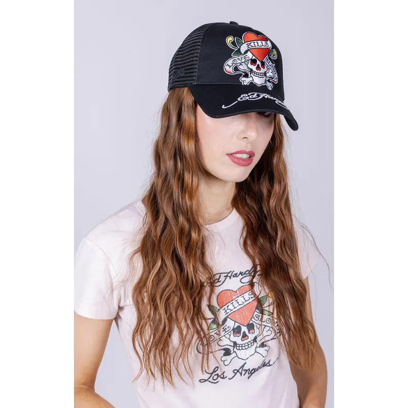 shapka-izvita-traker-cherna-snapbek-love-kills-slowly-ot-ed-hardy