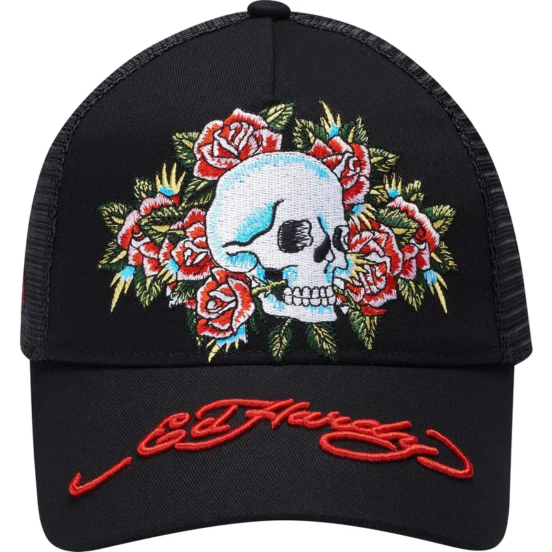 ed-hardy-skull-rose-trucker-cap-schwarz