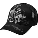 shapka-izvita-traker-cherna-snapbek-mono-giant-ot-ed-hardy