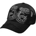 shapka-izvita-traker-cherna-snapbek-duo-black-snake-ot-ed-hardy