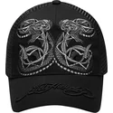 shapka-izvita-traker-cherna-snapbek-duo-black-snake-ot-ed-hardy