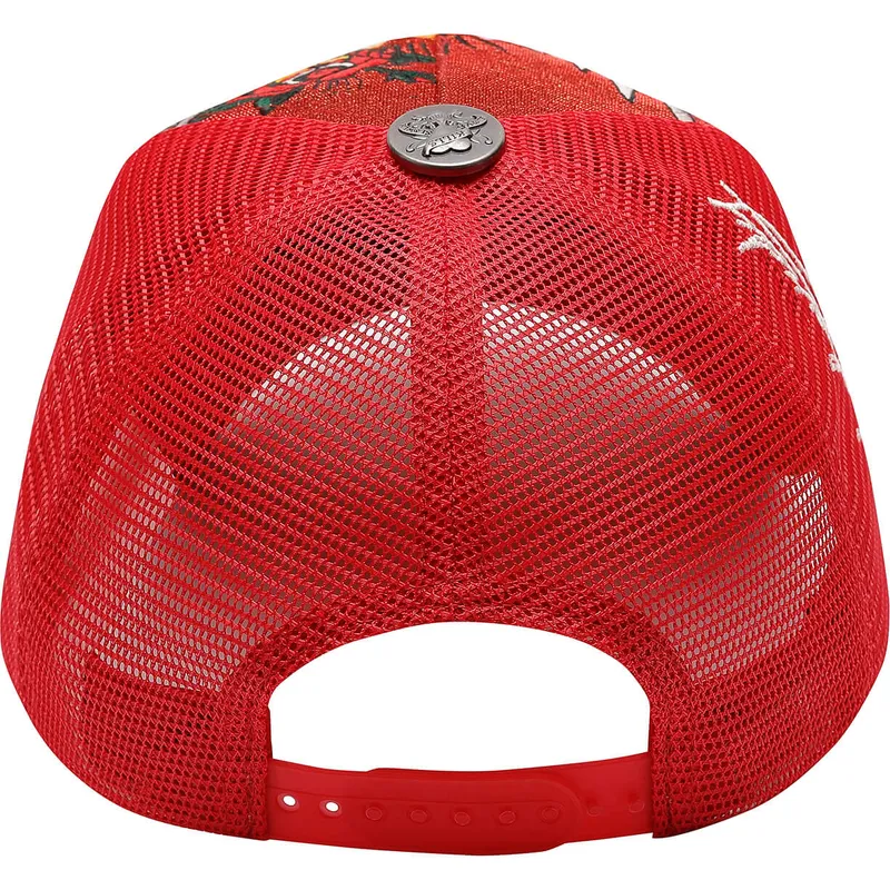 shapka-izvita-traker-chervena-snapbek-brave-hearts-ot-ed-hardy