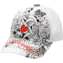 shapka-izvita-traker-byala-snapbek-death-or-glory-ot-ed-hardy