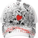 shapka-izvita-traker-byala-snapbek-death-or-glory-ot-ed-hardy