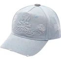 casquette-courbee-bleue-ajustable-denim-embossed-skull-ed-hardy