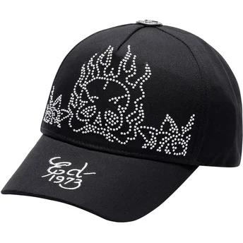 Шапка извита черна регулируема от Ed Hardy