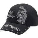 justerbar-sort-buet-kasket-lucky-dragon-fra-ed-hardy