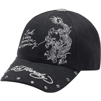 Шапка извита черна регулируем Lucky от Ed Hardy