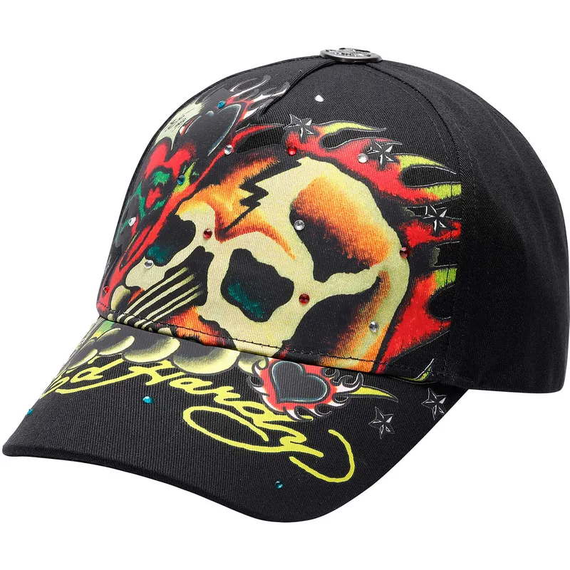 shapka-izvita-cherna-reguliruem-skull-chopper-ot-ed-hardy