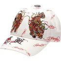 shapka-izvita-bezhov-reguliruem-tiger-flames-ot-ed-hardy