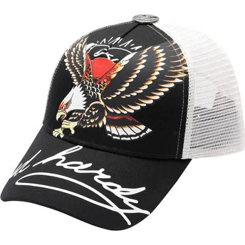 Шапка извита тракер черна снапбек Soaring Eagle от Ed Hardy